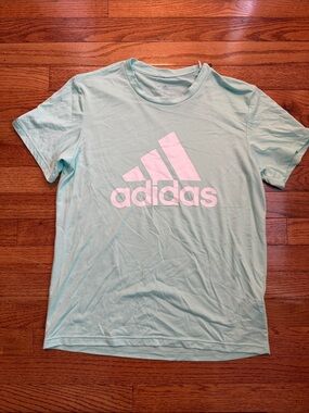 adidas Mint Green Short Sleeve Logo Tee